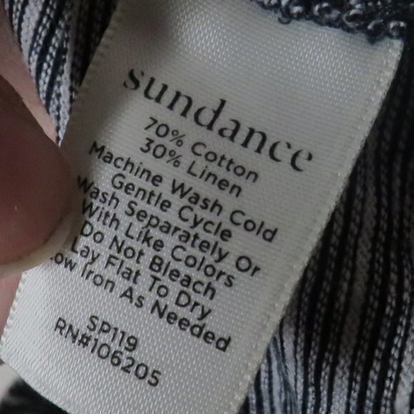 Sundance Emmaline Linen Blend Front Twist Short Sleeve Striped Top - Picture 4 of 4